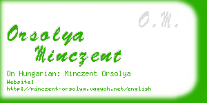 orsolya minczent business card